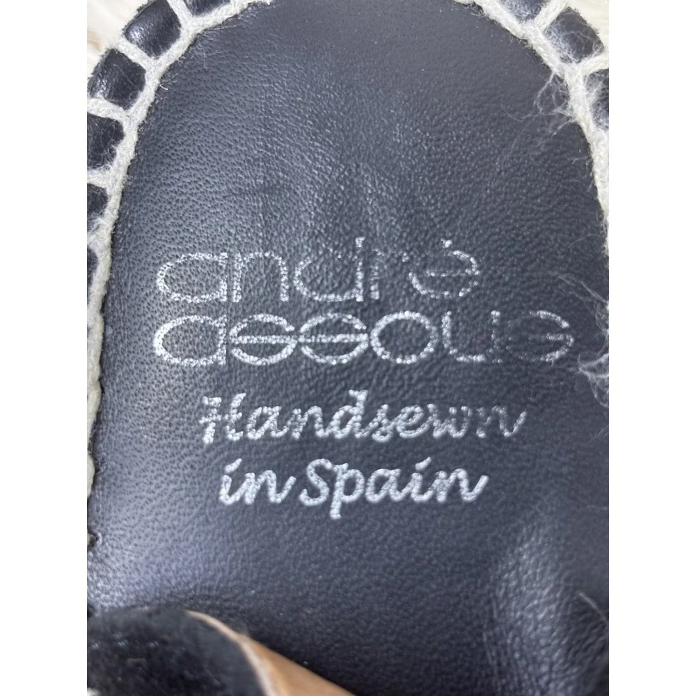 Andre Assous Sabina Espadrille Black Suede Lace Up Platform Boho Women 9